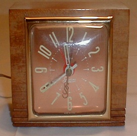 Art Deco Clock, Sessions Wood Clock