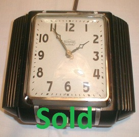 Antique Art Deco Clock, Ingraham Kitchen Wall Clock