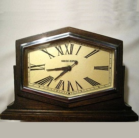 Antique Art Deco Clock, Manning Bowman Mantel Clock