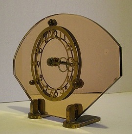 Pink Mirror Clock