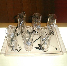 Vintage Art Deco glass/tray set