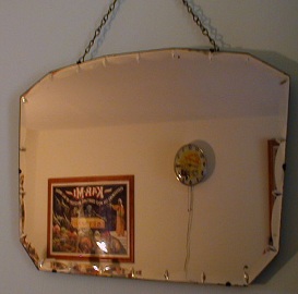 Pink Art Deco Wall Mirror