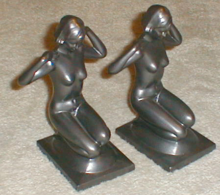 Art Deco Nuart Nude 
      Bookends