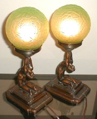 Art Deco Lamp,
     Nude Set