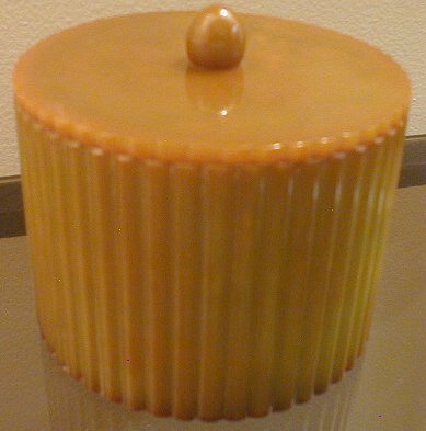Round Catalin Box With Lid