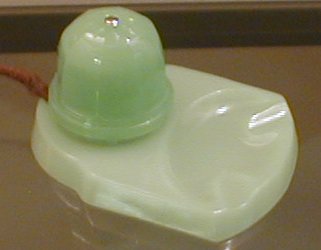 Antique Jadite 
      Table Lighter Set