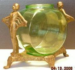 Vintage fish Bowl W/Holder