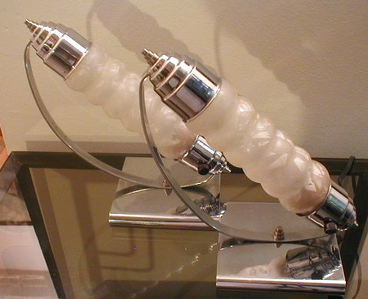 Vintage Machine Age
              Lamp Set