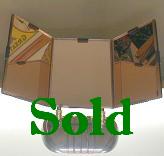 Pink Art Deco Triple Mirror