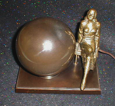 Art Deco Nude
       Lamp with Mercury Globe