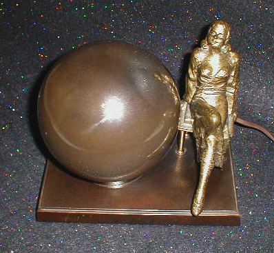 Art Deco Nude
       Lamp with Mercury Globe