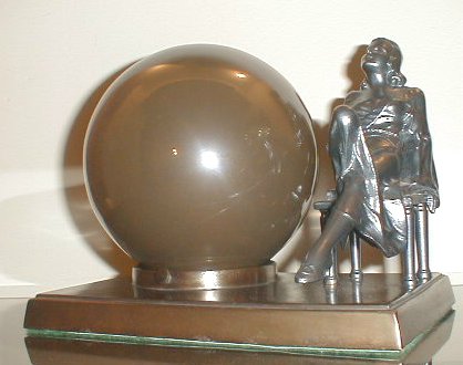 Art Deco Lamp with Mercury Globe