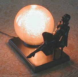 Vintage Table Top Lamp with Mercury Globe
