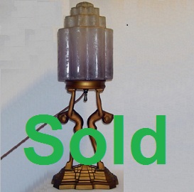 Vintage Art Deco Double Nude Lamp