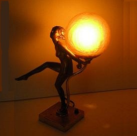 Ronson Kicking Girl Lamp