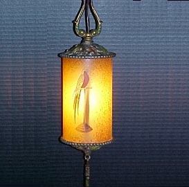 Antique Hanging Parrot Lamp