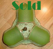 Green Triple Slip Shade Deco Light Fixture