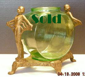 Vintage fish Bowl W/Holder