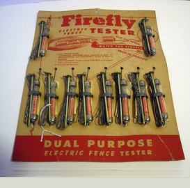 Vintage NOS Firefly Electric Fence Testers