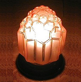 Antique Art Deco Amber Glass Lamp Shade