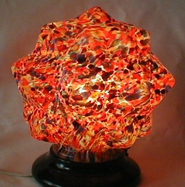 Antique Art Deco Czechoslovakian end of day Glass Lamp Shade