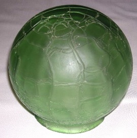 Antique Art Deco Glass Lamp Globe