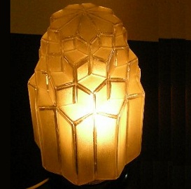 Antique White Art Deco Glass Lamp Shade