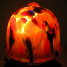 Antique Art Deco Glass Czechoslovakian Lamp Shade